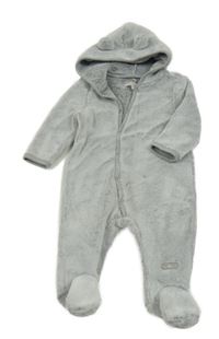 Šedá plyšová kombinéza s kapucí Staccato 