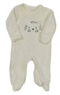 Bílý sametový overal s ježečkem Inextenso 