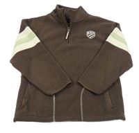 Čokoládová fleecová mikina s pruhy Rebel