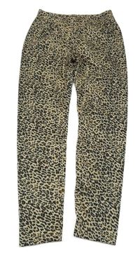 Béžovo-hnědo-černé vzorované sportovní legíny Shein