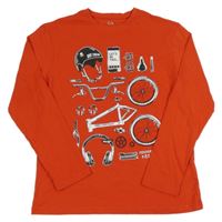 Červené triko s kolem C&A