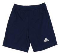 Tmavomodré sportovní funkční kraťasy Adidas 