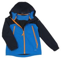 Modro-tmavomodrá softshellová bunda s kapucí Icepeak