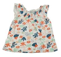 Bílý květovaný top Lupilu