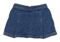 Modrá riflová skládaná sukně Next