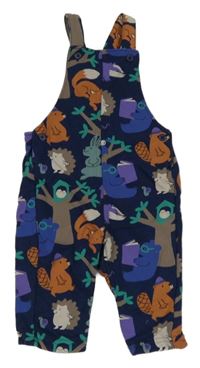 Tmavomodré laclové tepláky se zvířátky M&S