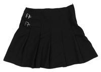 Černá skládaná sukně s přezkami H&M