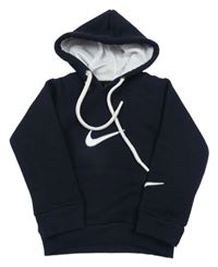 Tmavomodrá mikina s kapucí a logem Nike