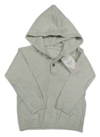 Nové - Světlešedý svetr s kapucí M&S