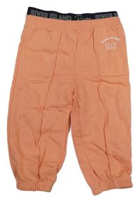 Broskvové tepláky s puky a logy River Island