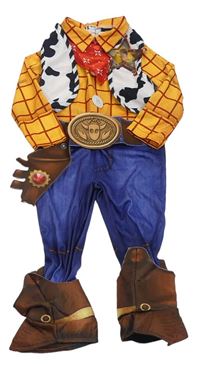 Kostým - Modro-oranžovo-hnědý overal - Woody - Toy Story Tu