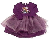 Purpurové šaty s Frozen a tylem H&M