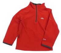 Červená fleecová funkční mikina s logem TRESPASS