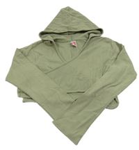 Khaki zavinovací bolérko s kapucí C&A