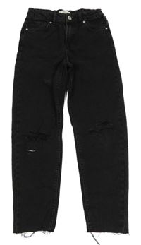 Černé rifle s děravými koleny MANGO