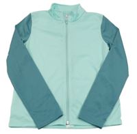 Mátovo-šalvějovošedá funkční sportovní propínací mikina Decathlon