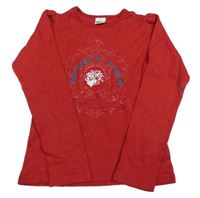 Červené triko s potiskem alive