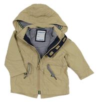Béžová šusťáková jarní parka s kapucí mayoral