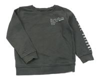 Tmavošedá mikina s nápisy George