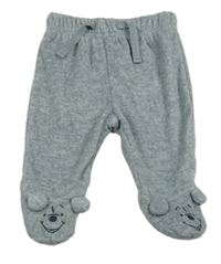 Modrošedé melírované plyšové polodupky s Pú George