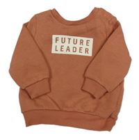 Skořicová mikina s nápisy PRIMARK