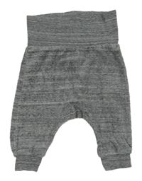 Šedo-bílé melírované sametové turecké tepláky H&M