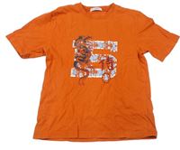 Oranžové tričko s potiskem George