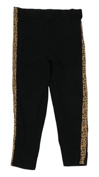 Černé legíny s leopardím pruhem George