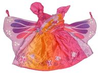 Kostým - Růžovo-oranžovo-lila šaty s křídly - Peppa