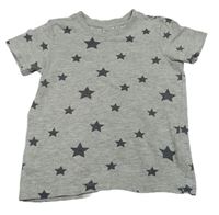 Šedé melírované tričko s hvězdami H&M