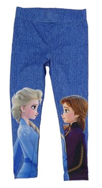 Modré legíny s Elsou a Annou Disney