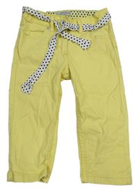 Žluté capri rifle s páskem M&S
