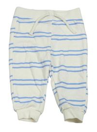 Bílo-modré pruhované tepláky Primark