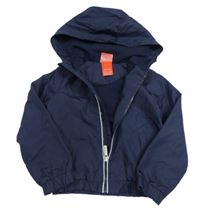 Tmavomodrá šusťáková sportovní bunda s kapucí Nike