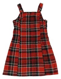 Červeno-černo-bílé kostkované šaty H&M