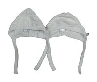 2x bílý bavlněný čepeček