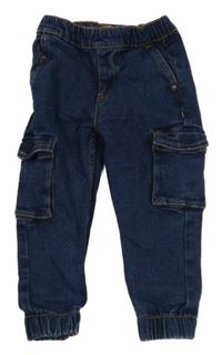 Tmavomodré jogger cargo cuff rifle Lily & Dan