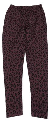 Vínové legíny s leopardím vzorem Y.F.K.