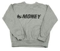 Šedá melírovaná mikina s logem Money