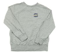 Šedá melírovaná lehká mikina s nápisem Lily & Dan