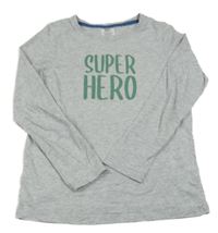 Šedé melírované triko s nápisem L&D