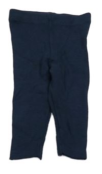 Tmavomodré žebrované legíny Primark