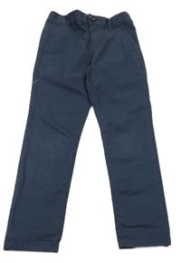 Tmavomodré plátěné skinny fit kalhoty V by Very