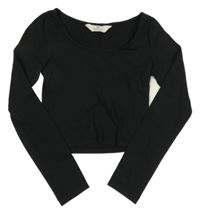 Černé crop triko H&M