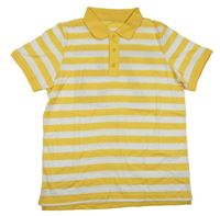 Žluto-bílé pruhované polo tričko TCM