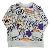 Bílá mikina s halloweenským motivem Next