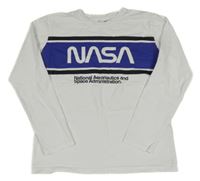 Bílo-modré triko s nápisem - NASA