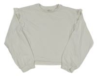 Bílá mikina s volánky H&M