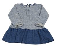 Modro-bílá melírovaná úpletová tunika Next