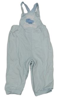 Světlemodré laclové tepláky s medvědem 